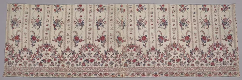 Panel of Chintz for a Woman's Skirt by There is no artist's name present in the input text., textile, 1730-1750
