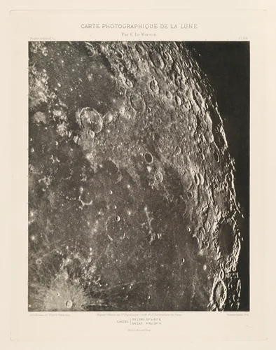 Carte photographique de la lune, planche XXI (Photographic Chart of the Moon, plate XXI) by Charles Le Morvan, photograph, 1904