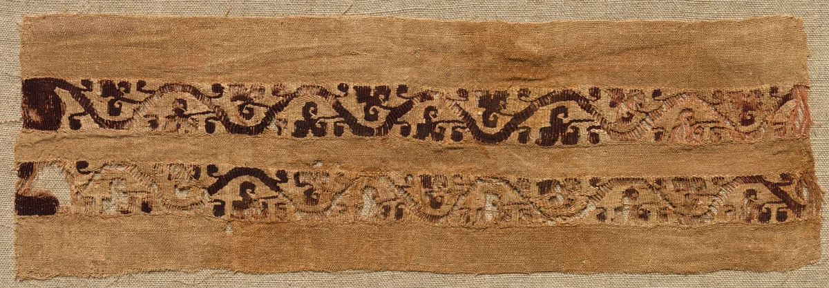 Fragment, with Sleeve Band, from a Tunic by Unknown, textile, 300-599