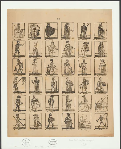 Personen en hun beroepen by anonymous, print, 1820-1869