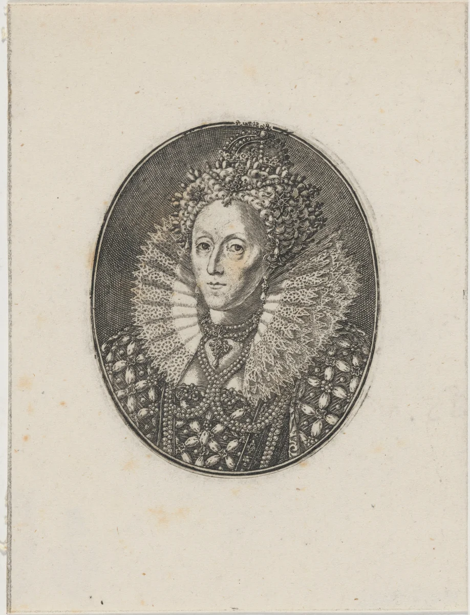 Elizabeth, Queen of England by Simon van de Passe, print, 1595-1647