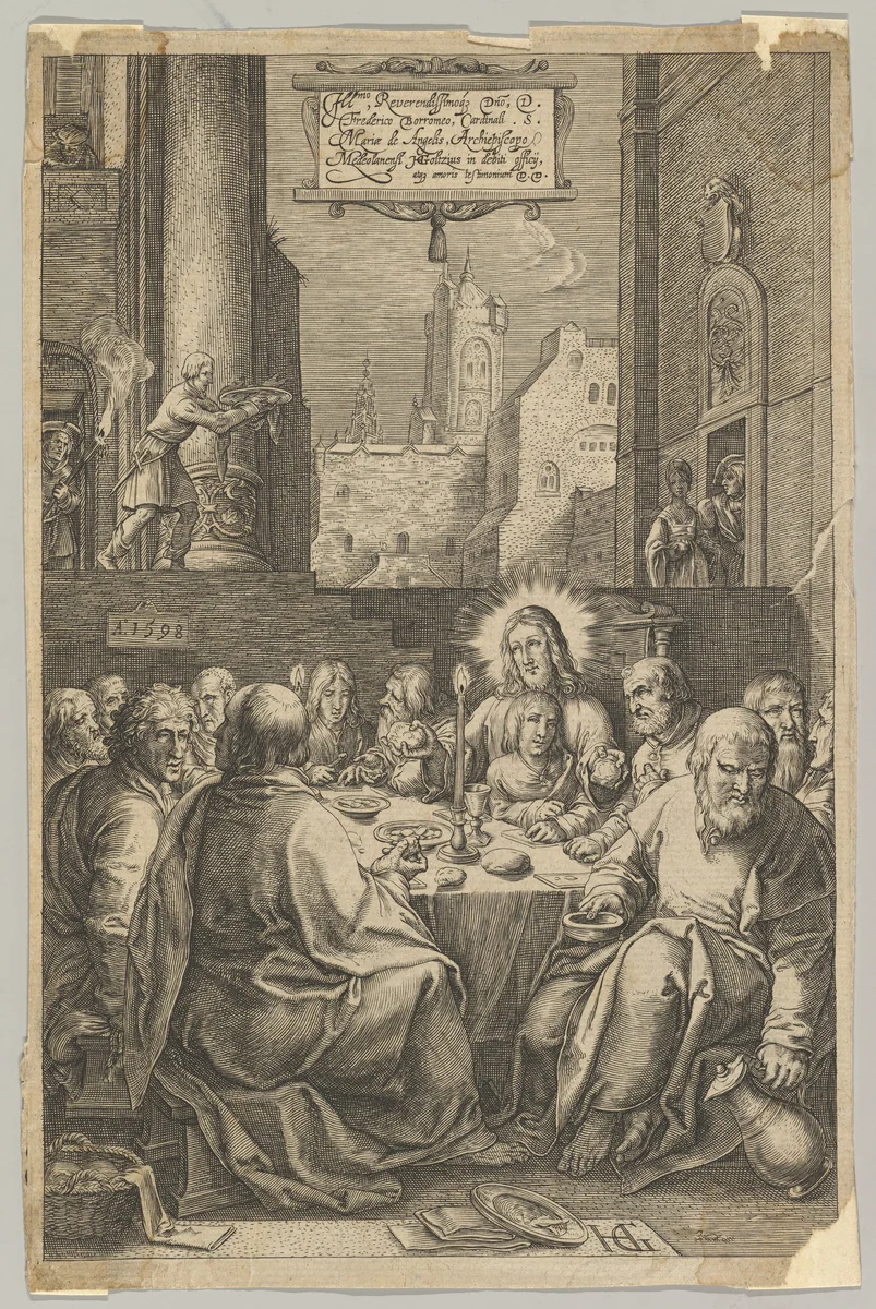 The Last Supper, from "The Passion of Christ" by Ludovicus Siceram, print, 1618-1628
