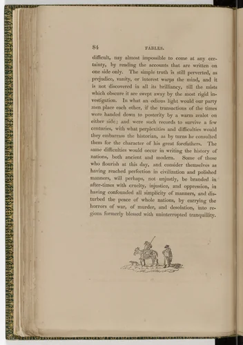 Tailpiece (page 84) from The Fables of Aesop by Thomas Bewick, illustrated book, 1818