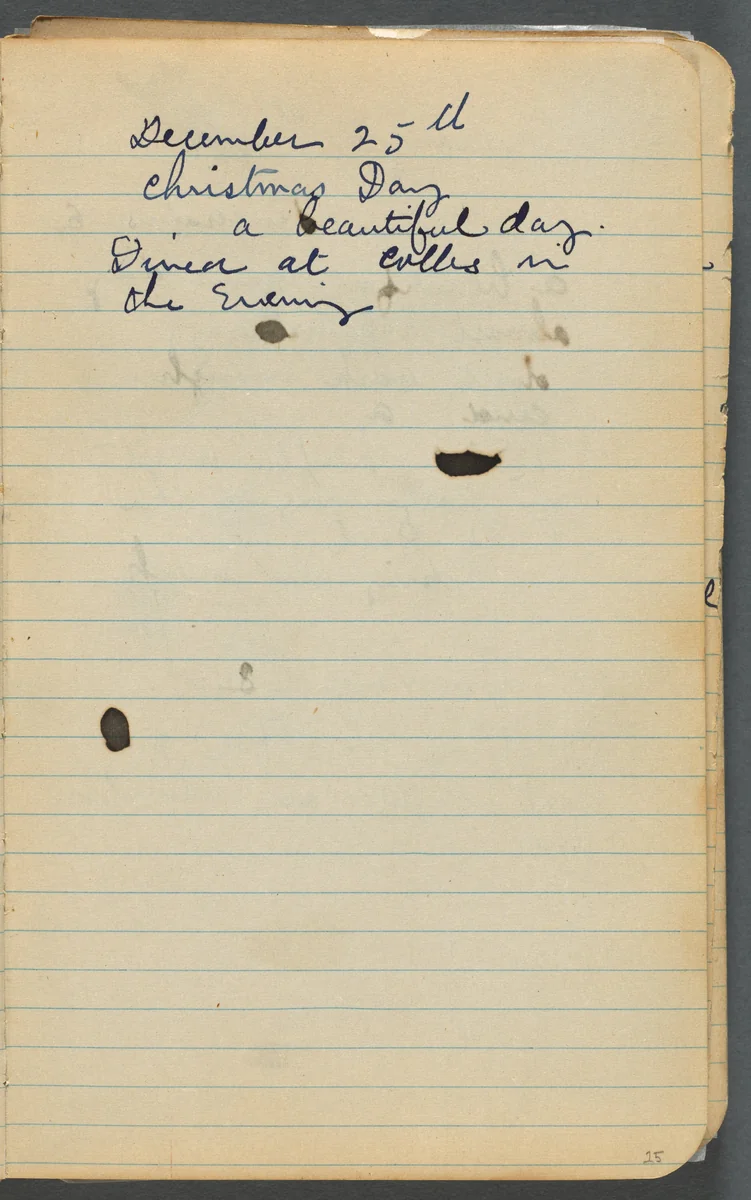 Sketchbook, page 015: Notes by Maurice Prendergast, book, 1905-1910