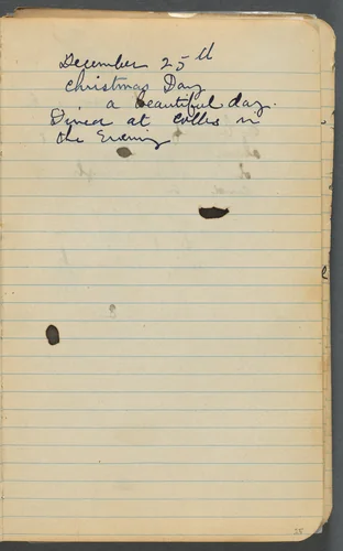 Sketchbook, page 015: Notes by Maurice Prendergast, book, 1905-1910