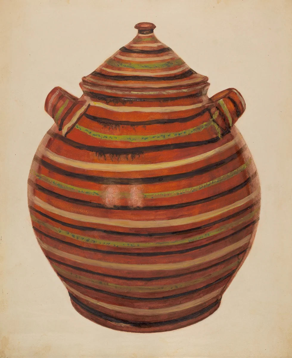Jar with Cover by Alvin Shiren, index of american design, 1938