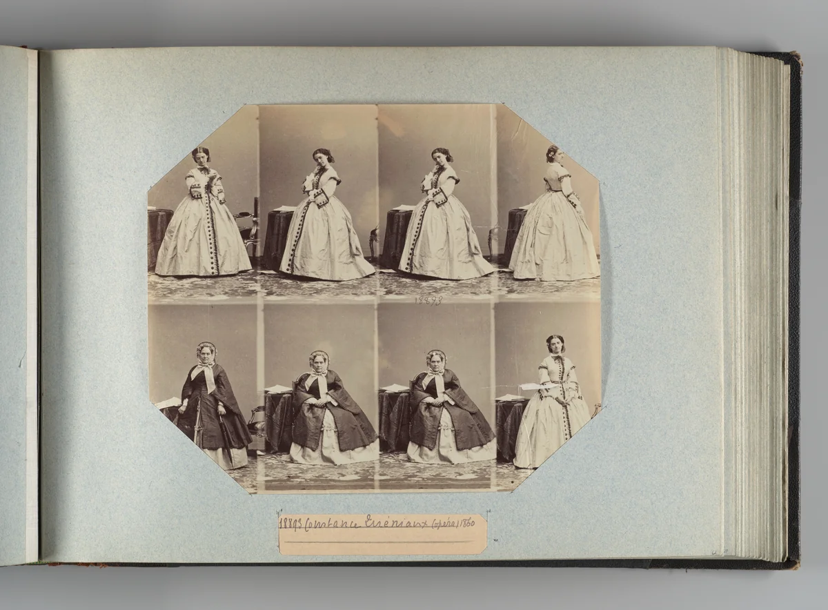 Constance Queniaux by André Adolphe-Eugène Disdéri, photograph, 1860