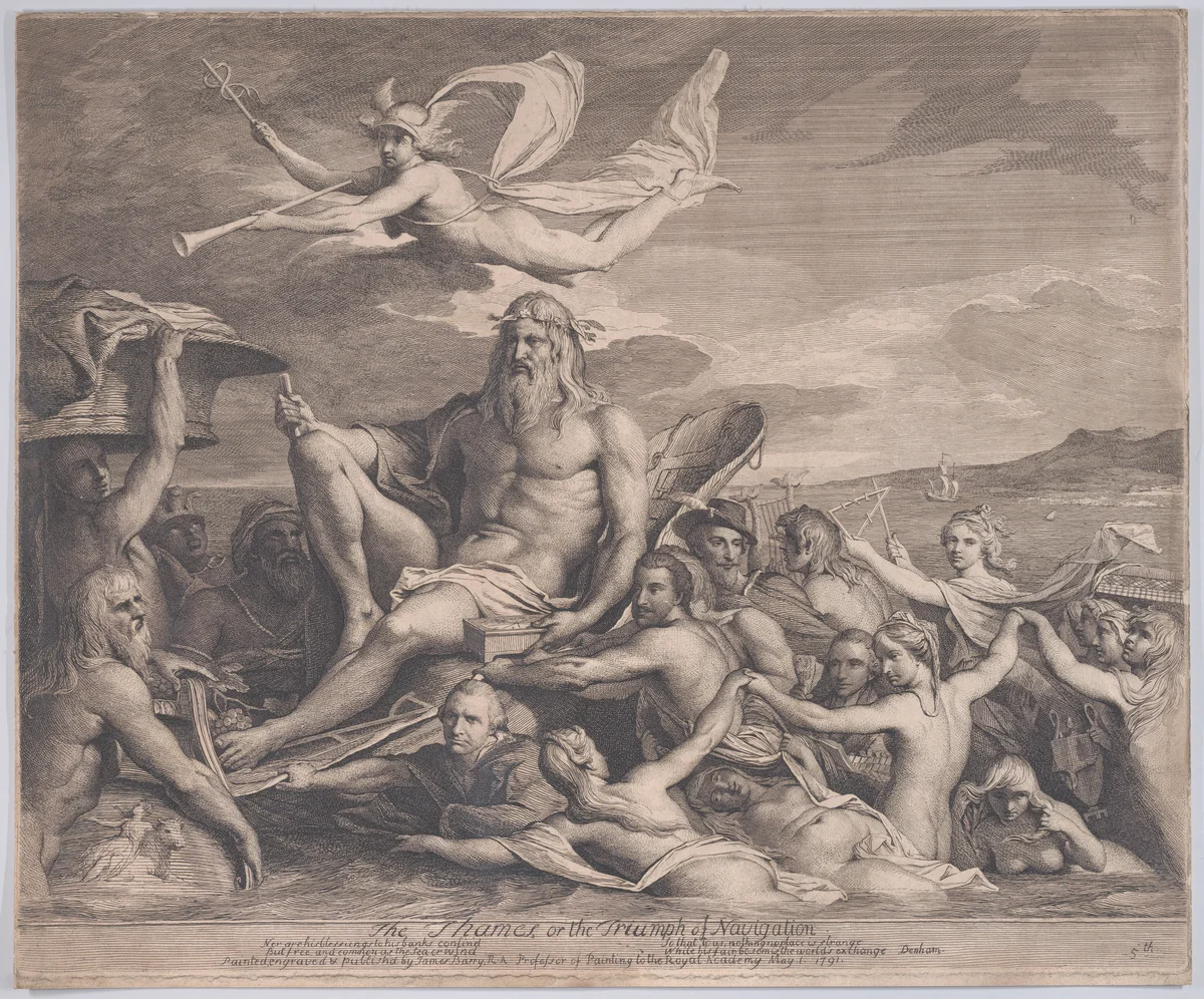 The Thames, or the Triumph of Navigation by James Barry, print, 1792-1801