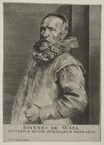 Jan de Wael by Anthony van Dyck, print, 1630-1633