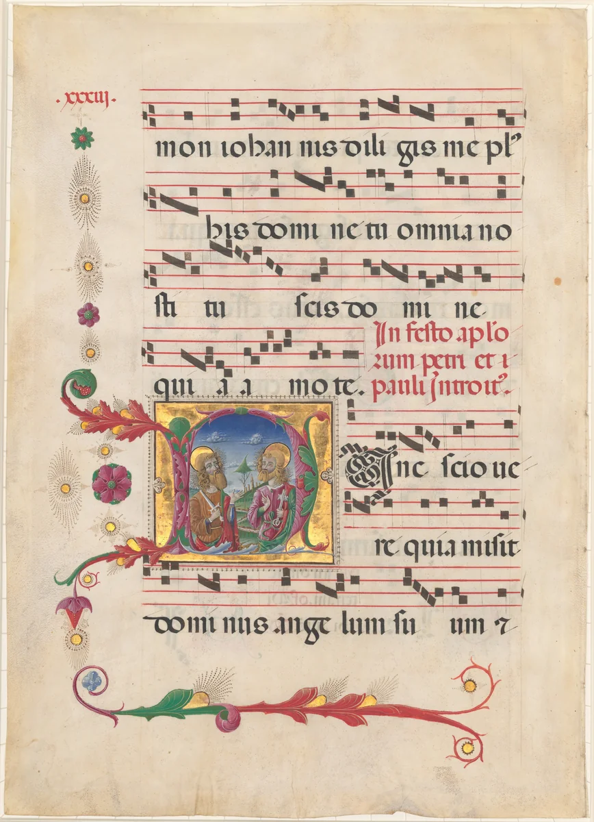 Saints Peter and Paul by Ludovico Gaci, drawing, 1489