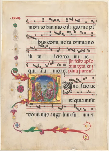 Saints Peter and Paul by Ludovico Gaci, drawing, 1489