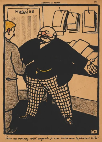 You give me your money... by Félix Vallotton, print, 1901