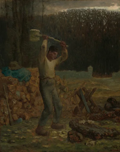 The Woodchopper by Jean-François Millet, painting, 1853-1866