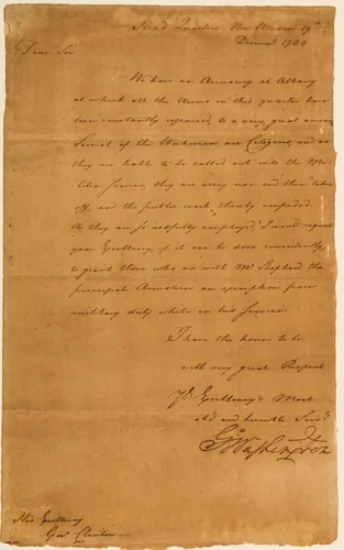 Letter from George Washington to New York Governor George Clinton by George Washington, other, 1780