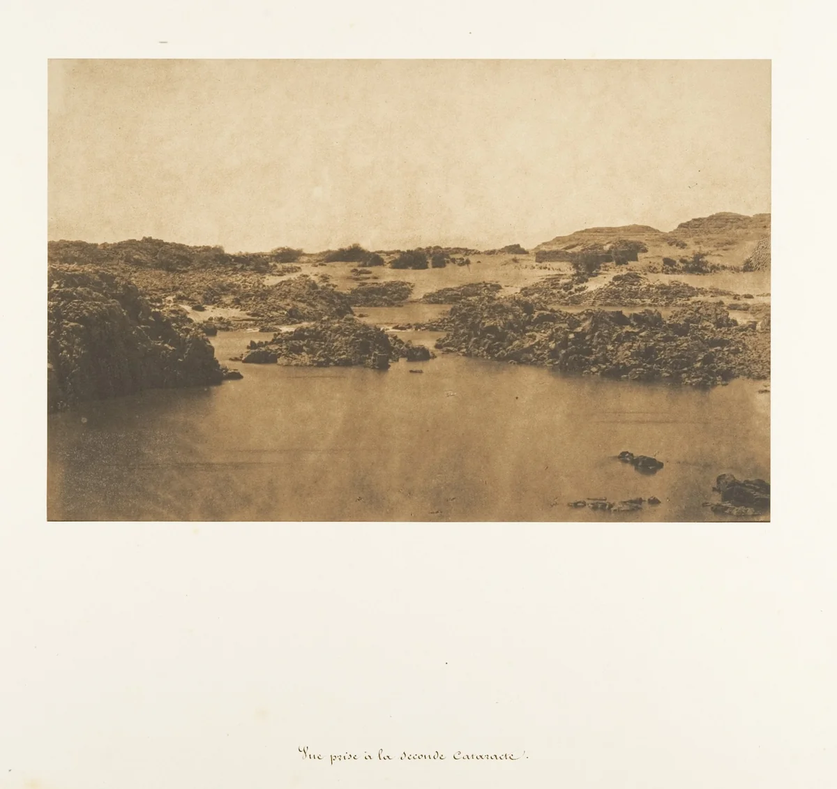 Vue prise à la Seconde Cataracte by Maxime Du Camp, photograph, 1850