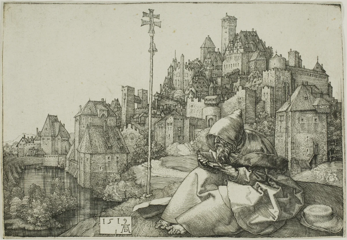 St. Anthony by Albrecht Dürer, print, 1519