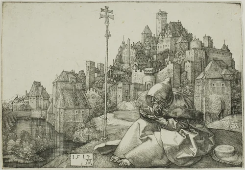 St. Anthony by Albrecht Dürer, print, 1519