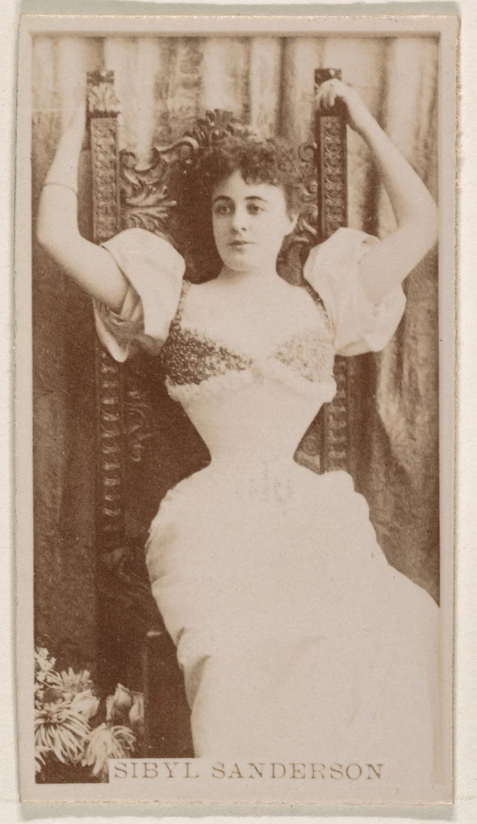 Sibyl Anderson, from the Actresses series (N245) issued by Kinney Brothers to promote Sweet Caporal Cigarettes by Kinney Brothers Tobacco Company, photograph, 1890