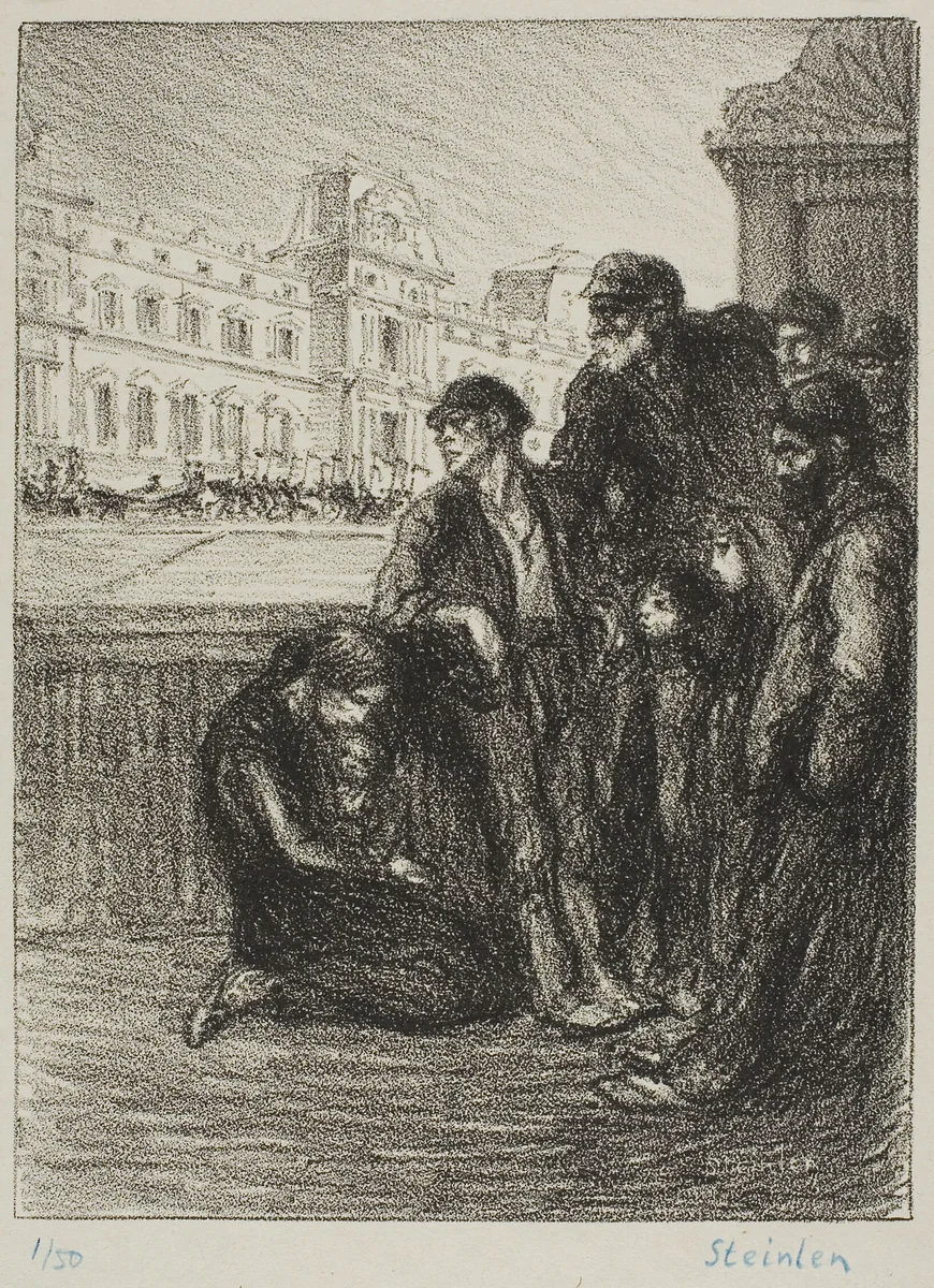 Misery and splendor by Théophile Alexandre Steinlen, print, 1908