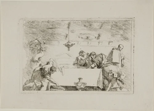 The Disciples at Emmaus by Jean Honoré Fragonard, print, 1763-1764