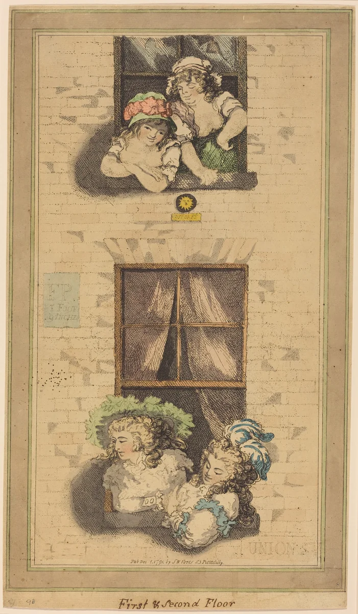 First and Second Floor by Thomas Rowlandson, print, 1791
