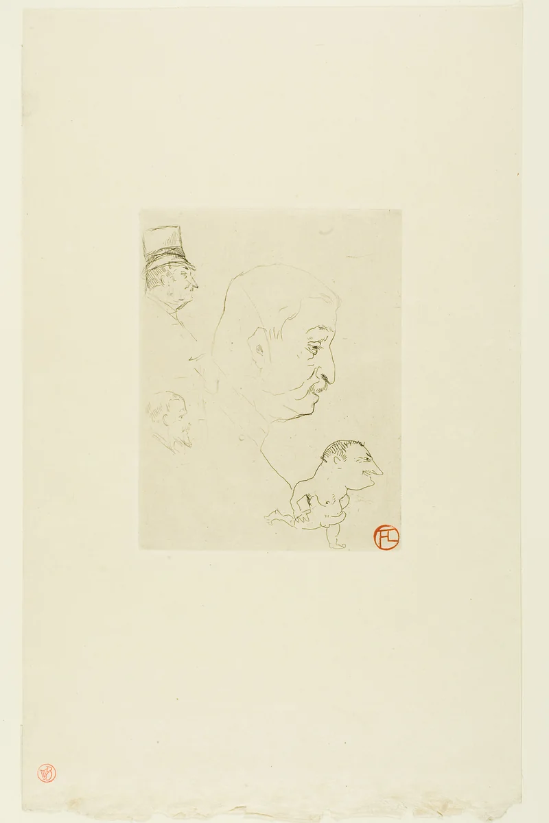 Sketch by Henri de Toulouse-Lautrec, print, 1898