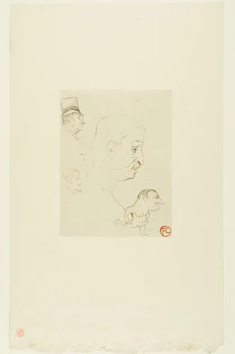 Sketch by Henri de Toulouse-Lautrec, print, 1898