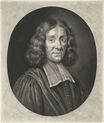 Portret van Nicolas Colvius by Jacob Gole, print, 1670-1724
