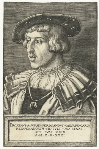 Portret van Keizer Ferdinand I by Unknown, print, 1531