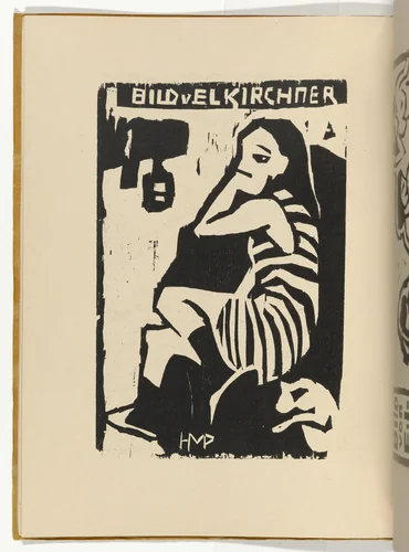 Artiste (Artistin) (plate, folio 13 verso) from KG Brücke by Max Pechstein, illustrated book, 1910