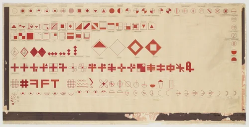 Design for Pictograms (Entwurf für Piktogramme) by Karl-Peter Röhl, drawing, 1926