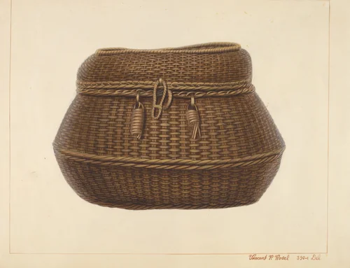Traveling Basket by Vincent P. Rosel, index of american design, 1938