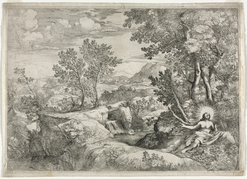 The Penitent Magdalen by Giovanni Francesco Grimaldi, print, 1640-1660