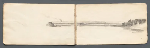 Sketchbook: "Landscape with Sailboats" by Samuel Prout, book, 1814