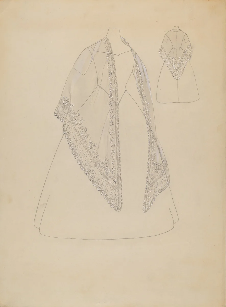 Shawl by Margaret Concha, index of american design, 1936