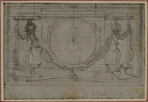 Study for En Tête Vignette in Tacitus "Tibère, ou Les Six Premiers Livres des Annales", Book II by Hubert François Gravelot, drawing, 1758-1773