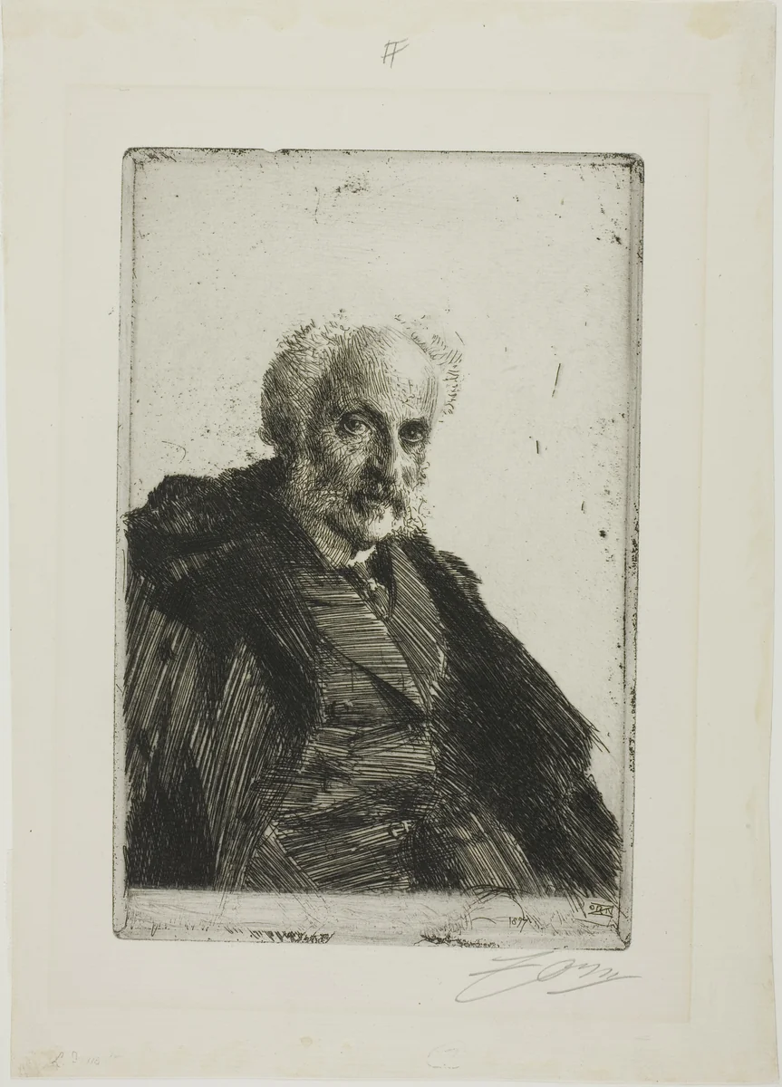 S. Loeb by Anders Zorn, print, 1897