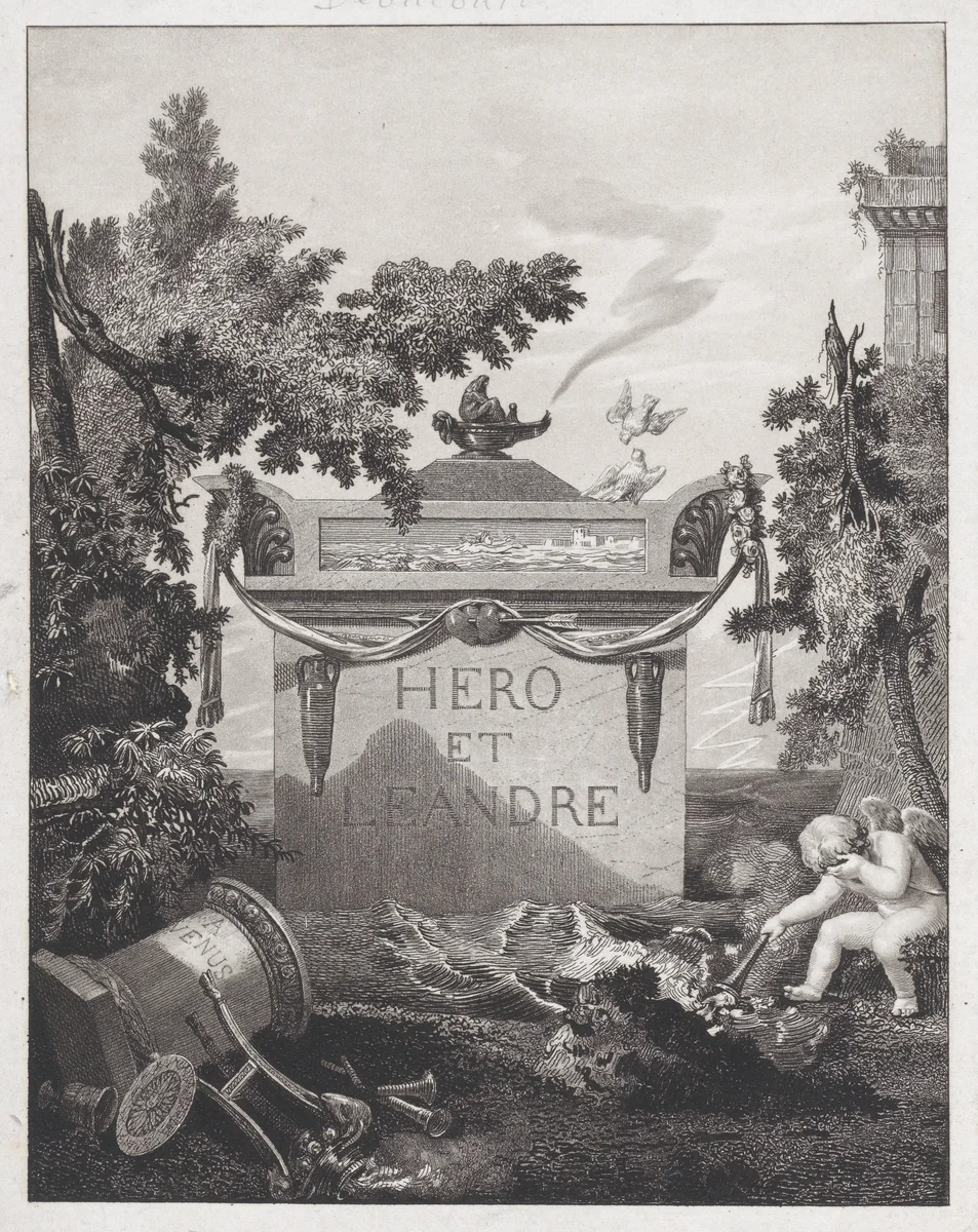 Frontispiece to "Hero and Leander" by Louis Philibert Debucourt, print, 1801
