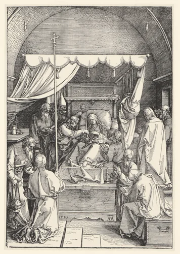 Sterfbed van Maria by Unknown, print, 1510