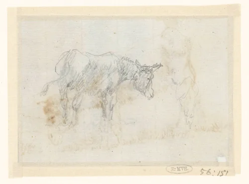 Ezel by David de Sandoz-Rollin, drawing, 1750-1809