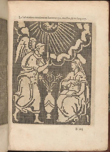 Les Secondes Oeuvres, et Subtiles Inventions De Lingerie du Seigneur Federic de Vinciolo Venitien, page 8 (recto) by Federico de Vinciolo, book, 1603