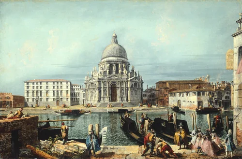 The Church of Santa Maria della Salute, Venice by Michele Marieschi, painting, 1740-1741