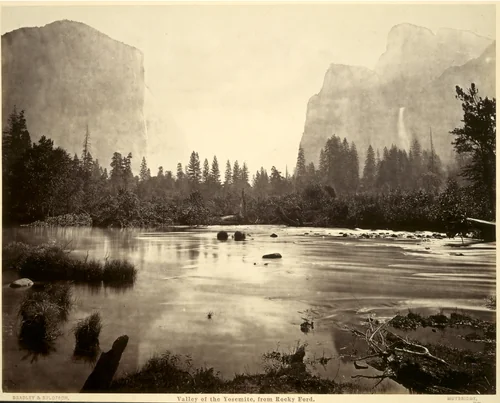 Valley of the Yosemite, from Rocky Ford by Eadweard Muybridge, photograph, 1872