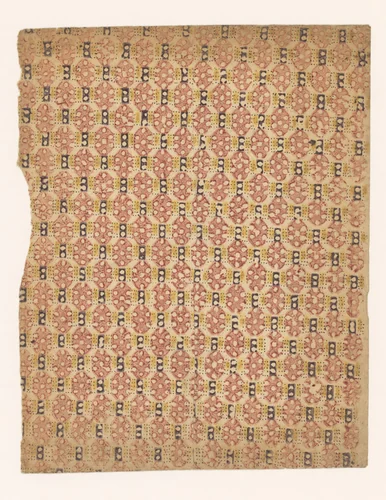 Blad met strooipatroon van blokken en zeshoeken by anonymous, print, 1750-1900