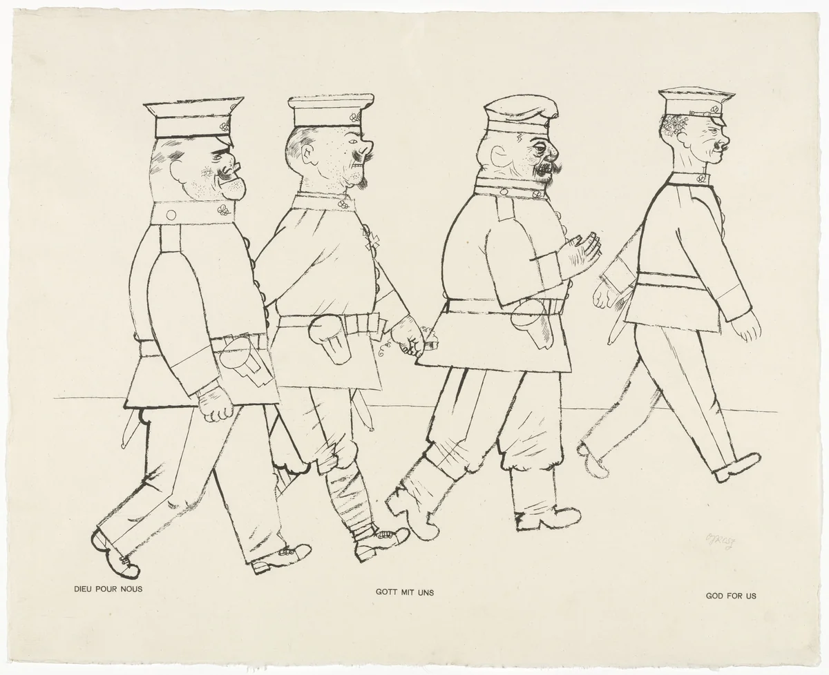 God with Us (Gott mit uns) from the portfolio God with Us (Gott mit uns) by George Grosz, print, 1919