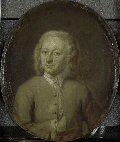 Portrait of Frans van Steenwijk, Poet and Playwright in Amsterdam by Jan Maurits Quinkhard, painting, 1732-1771