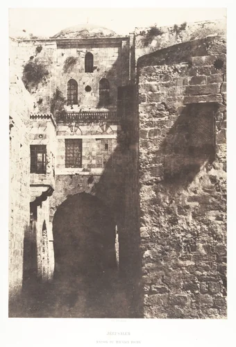 Jérusalem, Maison du mauvais riche by Auguste Salzmann, photograph, 1854-1859