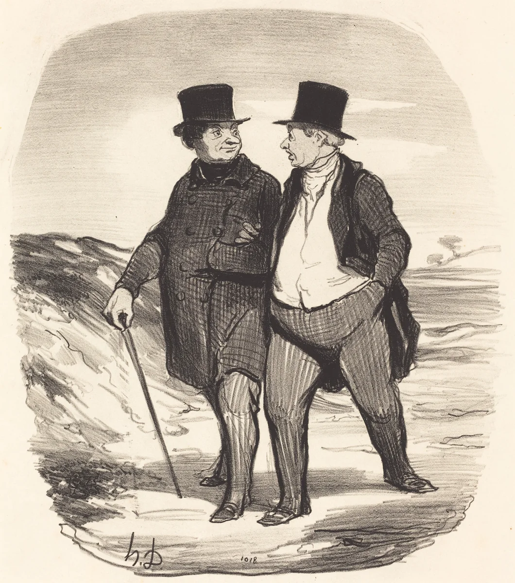 Les Temps sont durs... by Honoré Daumier, print, 1847