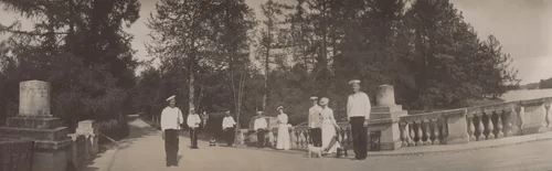 Grand Duchess Olga Alexandrovna and Others With Fishing Rods, Gatchino by Unidentified Photographer, photograph, 1903