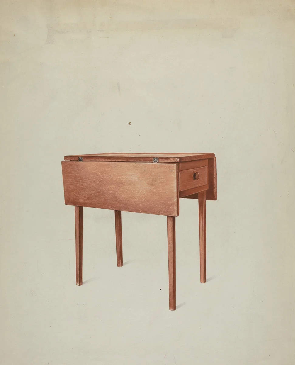 Shaker Sewing Table by John Davis, index of american design, 1935-1942